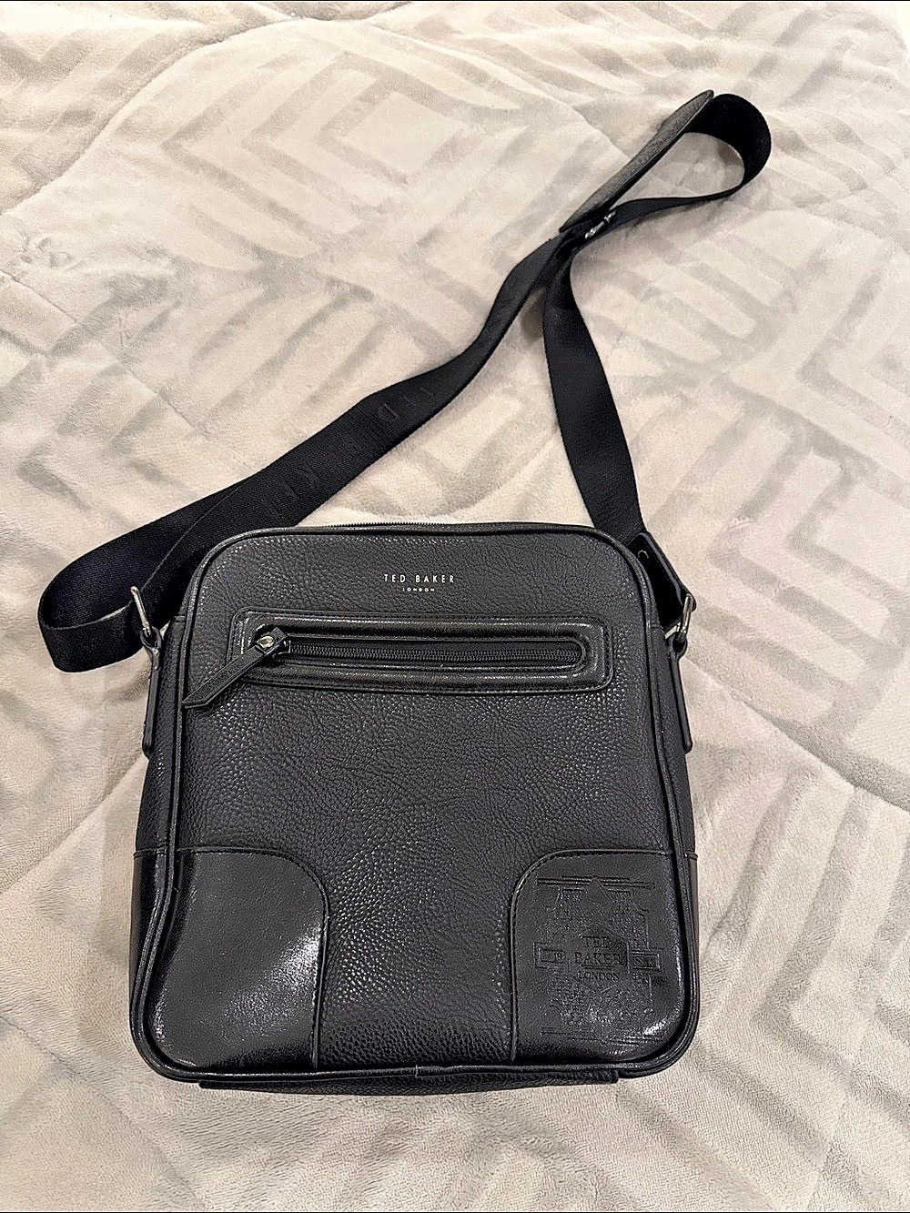 Ted Baker Black leather Messenger Bag